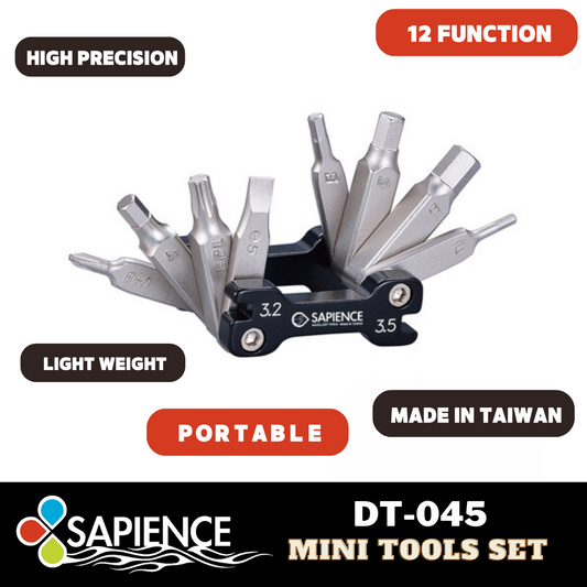 Sapience DT-045 12 in 1 multifunction mini folding tool set